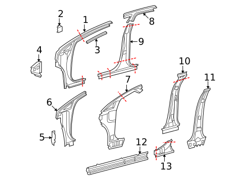 Center Pillar & Rocker for 2014 Toyota Venza #0