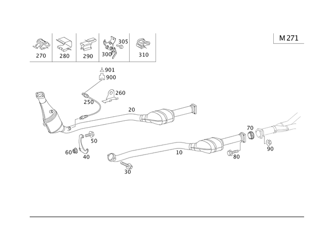 9905556 - Exhaust System: Clip-Type Nut for Mercedes-Benz Image image