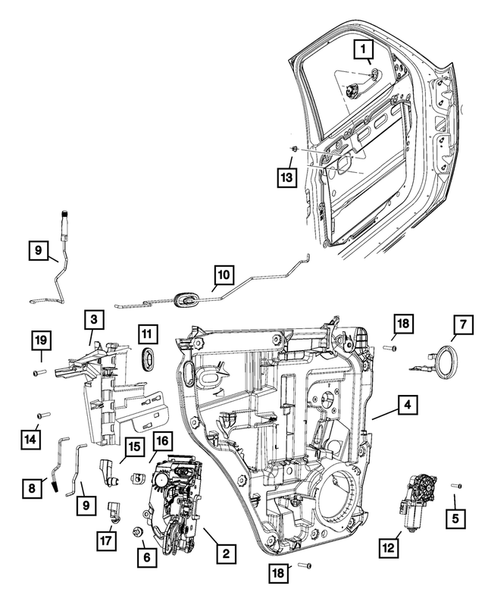 Rear Door for 2008 Dodge Nitro #0