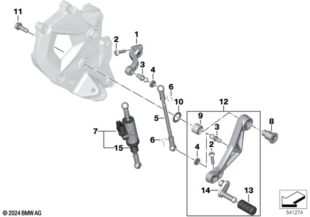 35215A67C49 - : Transmission Shift Lever for BMW-Motorrad Image