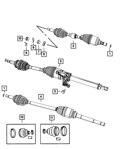 Front Axle Drive Shafts for 2008 Jeep Patriot #0