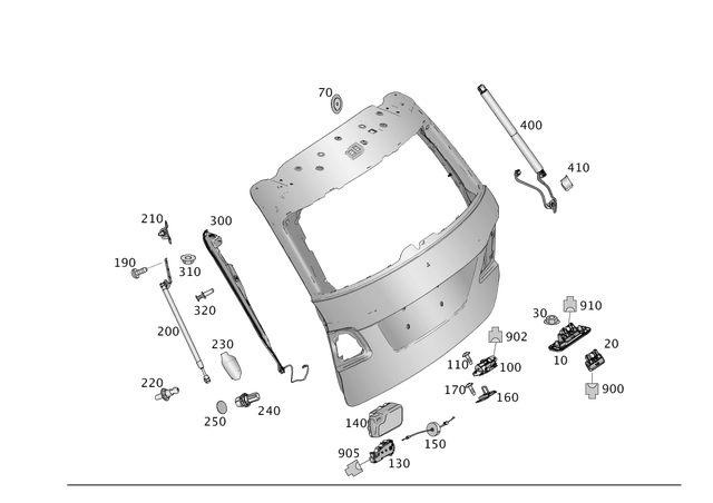 1667400032 - Rear-End Door: Striker for Mercedes-Benz Image image