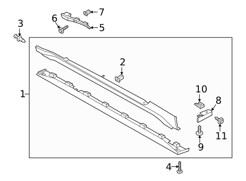 Exterior Trim - Pillars for 2015 Ford Mustang #1