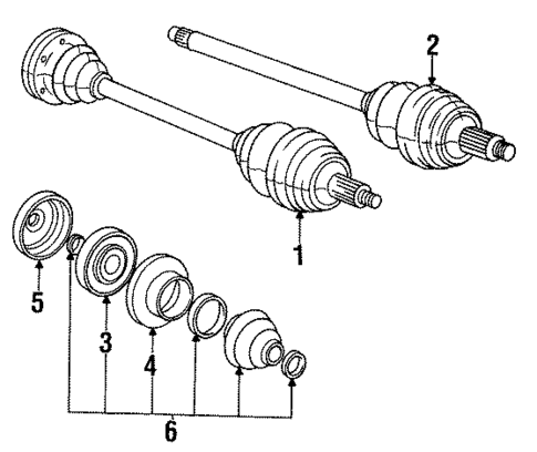 Rear Axle for 1988 BMW 325is #0