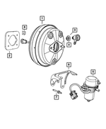 68067673AA - : Booster To Dash Gasket for Mopar Image