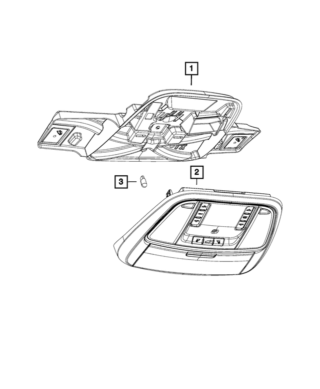 5108266AC - Interior Trim: Overhead Console Retainer for Mopar Image