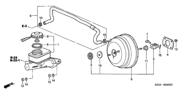 Brake Master Cylinder ('96-'99) for 1999 Acura RL #0