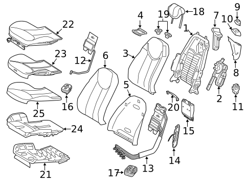 Front Seat Components for 2011 Mercedes-Benz SL 550 #0
