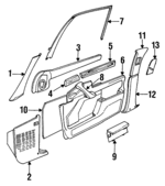 51438114577 - Body: Windshield Pillar Trim for BMW: 735iL, 750iL Image
