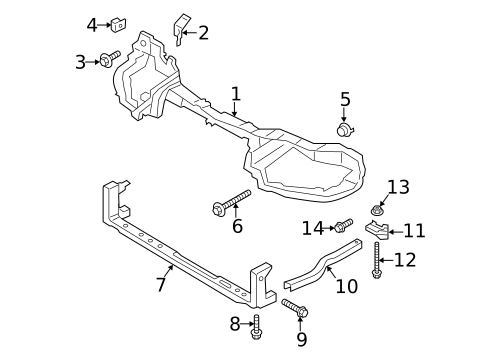 Radiator Support for 2016 Ford Escape #0