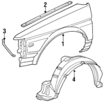 5380216081 - Body: Fender for Toyota: Tercel Image