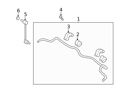 Stabilizer Bar & Components for 2011 Hyundai Sonata #1