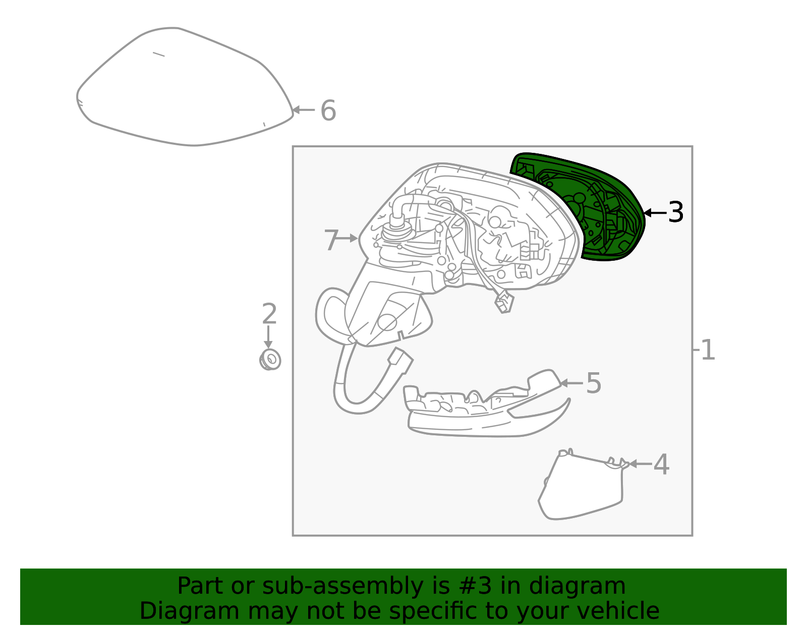ラッセン 87907-33080 - Mirror Glass 2018-2025 Toyota | Longo Toyota Parts