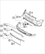 68222022AA - Frame, Bumper and Fascia: Medallion for Fiat: 124 Spider, 500X Image