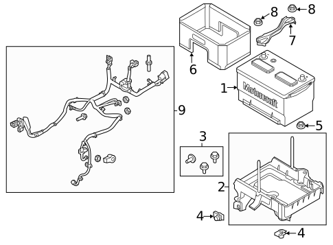 Battery & Related Components for 1998 Ford E-250 Econoline #9