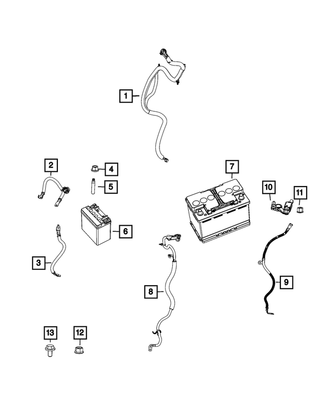 68460783AA - Electrical: Battery Positive Wiring for Mopar Image