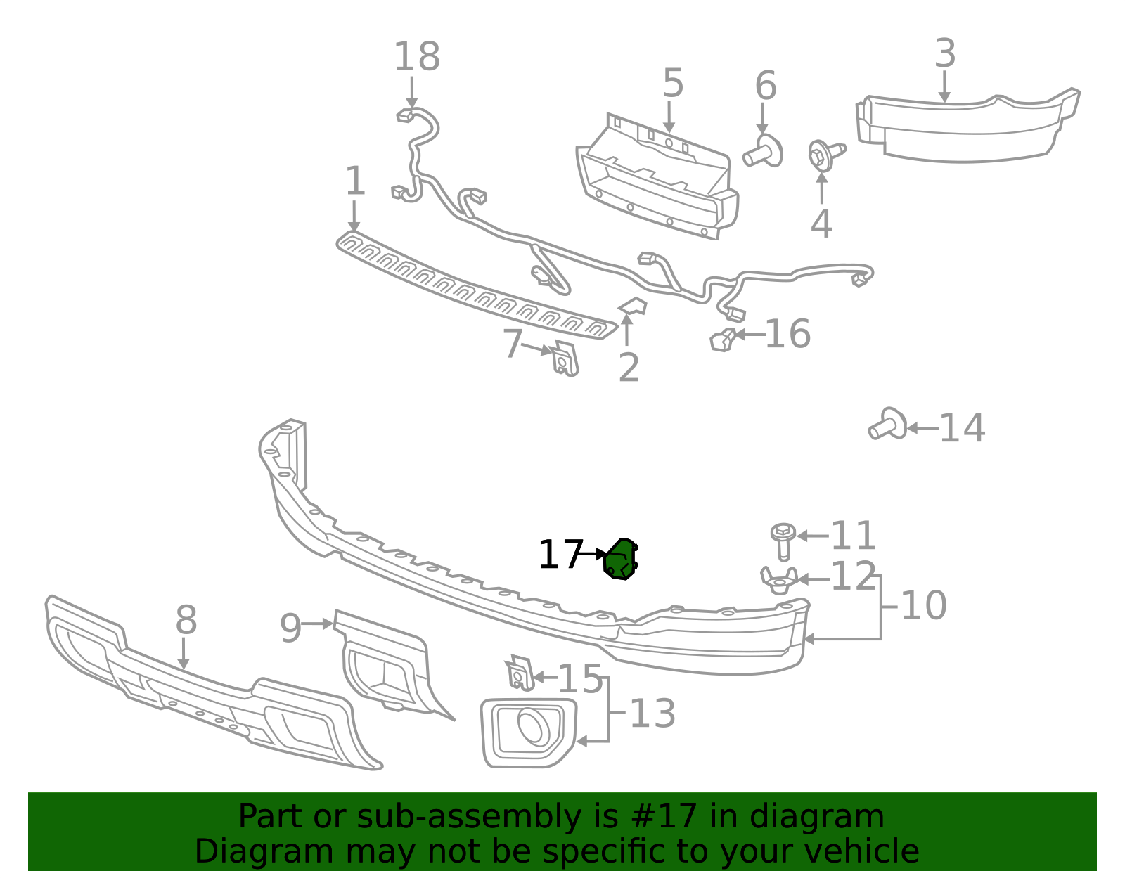 2015-2019 GMC Park Sensor Bracket 23276809 | Shop Matick Buick GMC