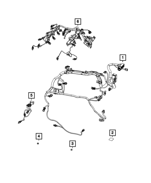 Wiring, Powertrain for 2022 Jeep Wrangler #1