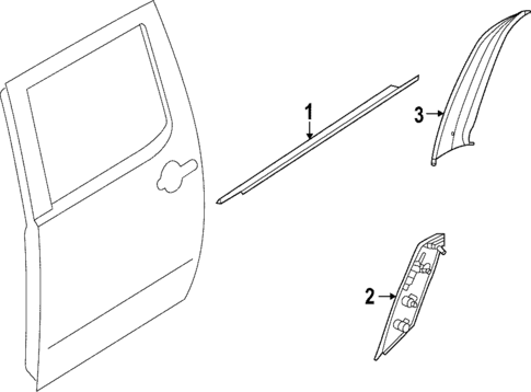 Exterior Trim - Rear Door for 2024 Nissan Frontier #0