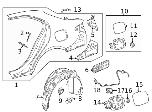 Quarter Panel & Components for 2025 Mercedes-Benz C 43 AMG