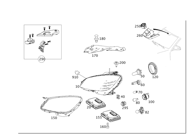2048205359 - Electrical System: Lamp Unit for Mercedes-Benz Image image