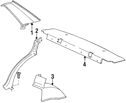 Interior Trim - Quarter Panels for 1986 Dodge Colt #0