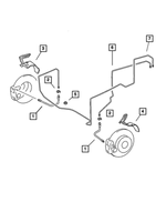 68064313AA - Service Brakes: Brake Hose, Right Or Left for Mopar Image