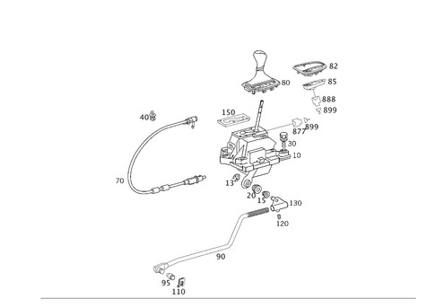 Floor Shift, Automatic Transmission for 2003 Mercedes-Benz CLK55 AMG #0