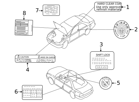 Labels for 2000 Nissan Altima #0