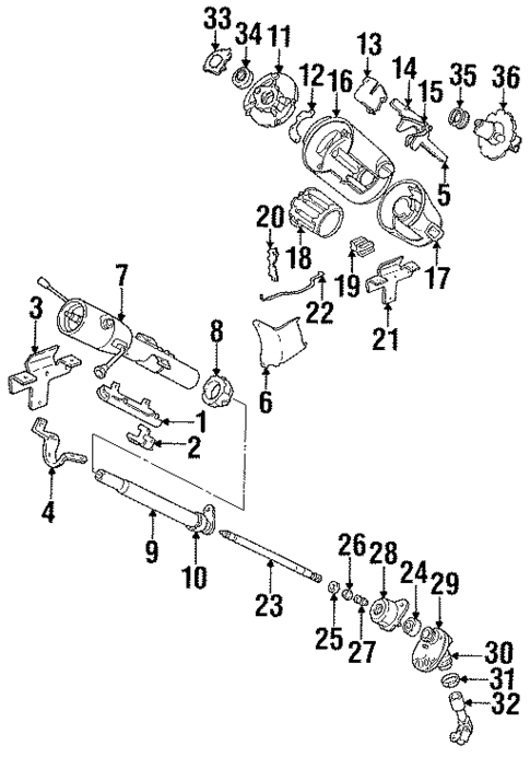 Shaft & Internal Components for 1989 Dodge Lancer #2