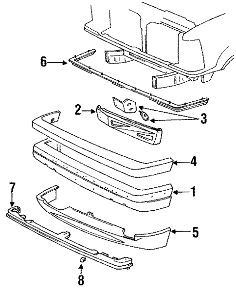 Bumper & Components - Front for 1991 Mazda Navajo #0