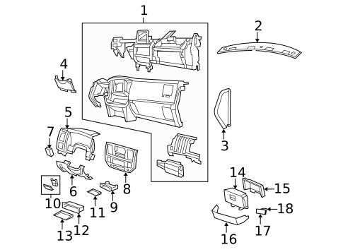 Front Console for 2007 Dodge Ram 1500 #2