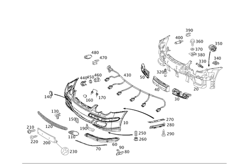 Front Bumper for 2002 Mercedes-Benz C230 #0