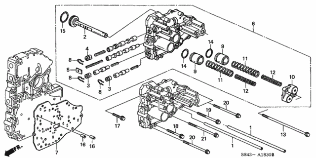 AT Secondary Body (V6) for 2001 Honda Accord #0