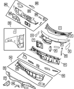 4719807AD - Body Sheet Metal Except Doors: Cowl Top Panel for Mopar Image