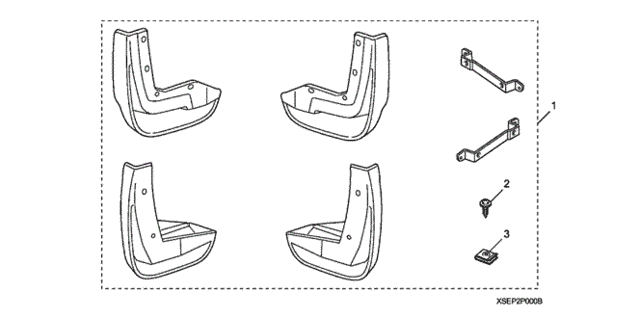 Splash Guards (2) for 2008 Acura TL #0