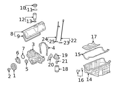Engine Parts for 2008 Chevrolet Malibu #1