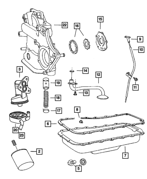 Engine Oiling for 2003 Dodge Caravan #0