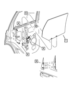 REAR DOOR - GLASS | Mopar 55394311AB