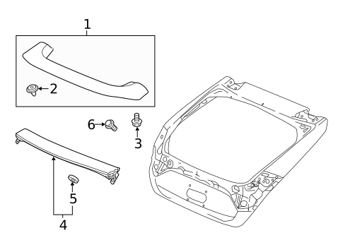 thumbnail image 2 of Genuine Honda Rear Tow Hook Cover - 2017-2021 Civic, Lunar Silver Metallic (71506-TGG-A00ZE) 2 of 5