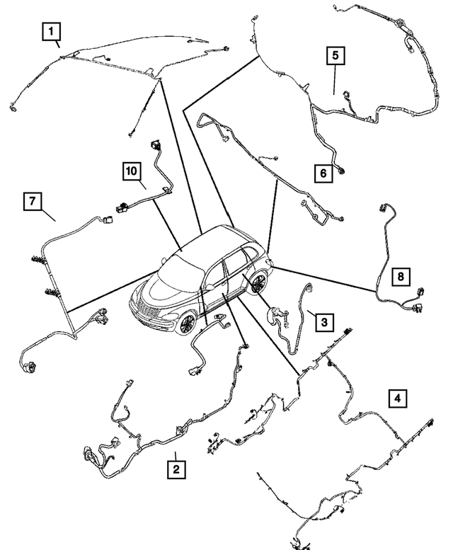 5084688AA - Electrical: Headliner Wiring for Mopar Image