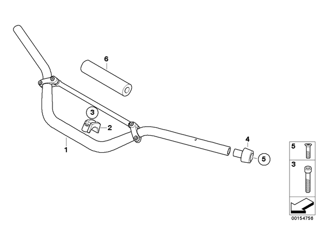 32717703703 - : Handlebar With Brace for BMW-Motorrad Image