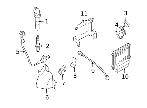 Powertrain Control for 2011 Hyundai Santa Fe #0