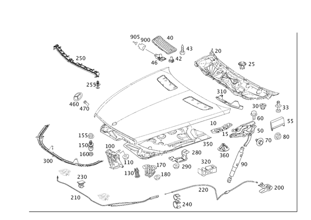 2218800405 - Attachment Parts: Cover for Mercedes-Benz: 250, 300S, CL550, CL600, CL63 AMG, CL65 AMG, S350, S400, S500, S550, S600, S63 AMG Image image