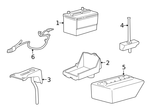 Battery & Related Components for 2009 Ford Mustang #0