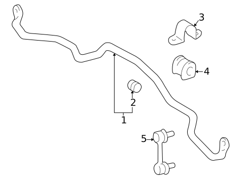 Stabilizer Bar & Components for 1997 Toyota RAV4 #0