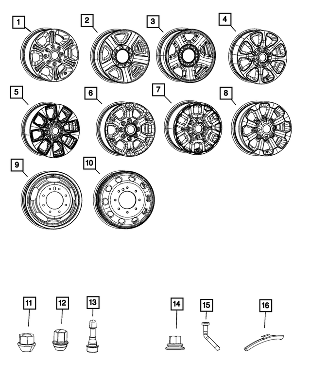 « 6MS041AUAA – Wheels : Aluminium Roue, Avant Ou Arrière pour Mopar Image »