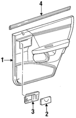 F2DZ5427406ABK - Body: Rear Door Panel for Mercury: Sable Image