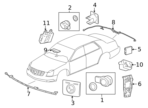 Electrical Components for 2010 Cadillac DTS #1