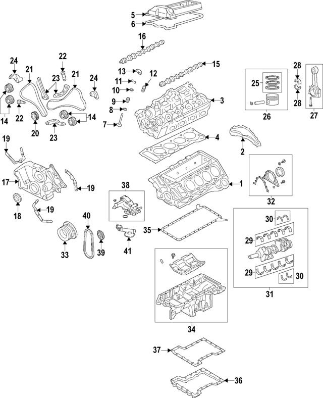 11118600981 - Engine: Cylinder Block for BMW Image